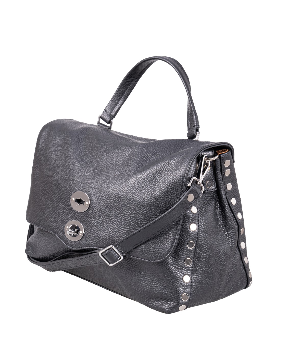 shop ZANELLATO  Borsa: Zanellato borsa "Postina" medium in pelle martellata.
Realizzata in pelle martellata.
Morbida ma estremamente resistente.
La silhouette è illuminata dalla doppia chiusura a girello e dalle borchie laterali.
Lo spazio interno foderato è dotato di una pratica tasca dove riporre comodamente i tuoi effetti personali. 
Tracolla in pelle regolabile.
Dimensioni: Larghezza 35 cm, Altezza 24 cm, Profondità 17 cm, Luce del manico 11 cm. 
Composizione: 100% pelle di vitello.
Made in Italy.. 068010 M 0040000-Z0001 number 3041546